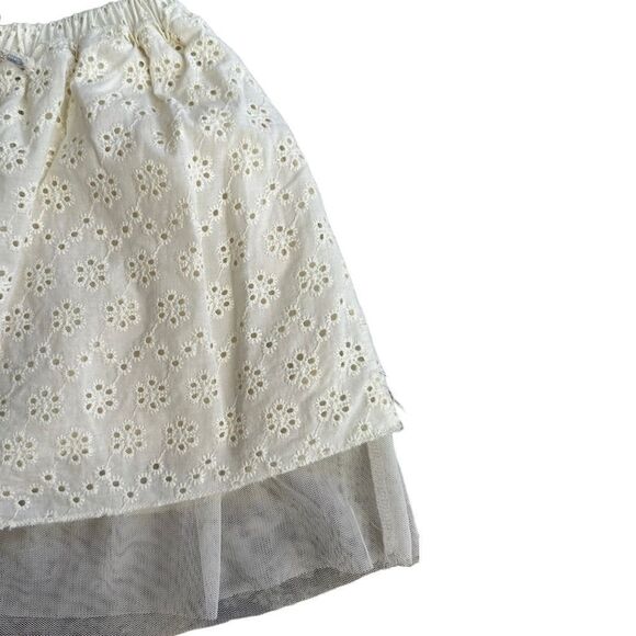 ZARA Kids | Ecru | EMBROIDERED SKIRT WITH TULLE - Picture 7 of 10